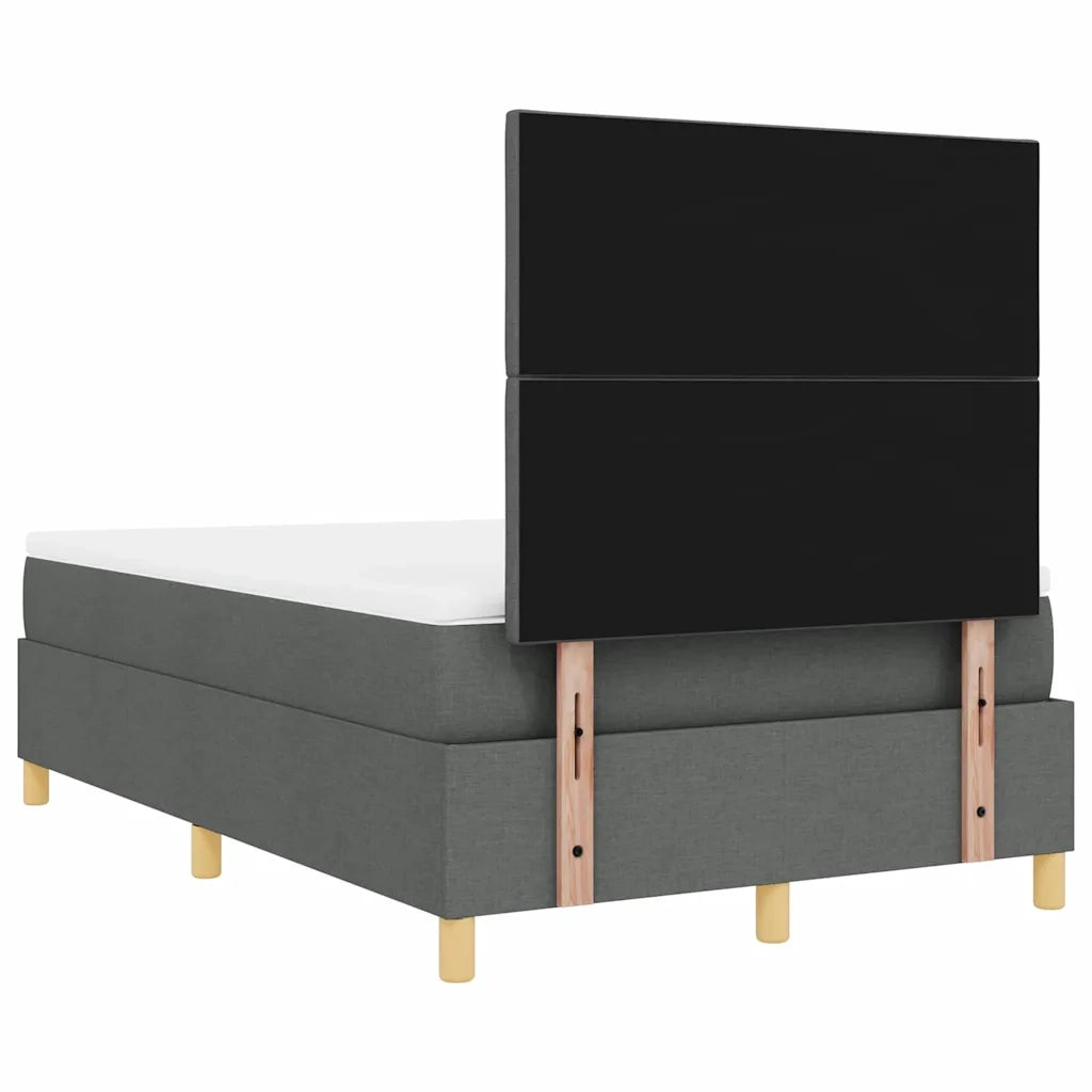 Letto a Sorgente LED Grigio scuro 120 x 190 cm Tessuto 3343160