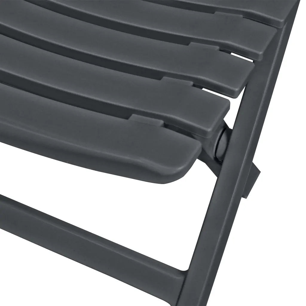 Set da Bistrot 3 pz Pieghevole in Plastica Antracite 48753