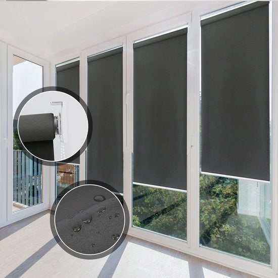 Tende da Parete 140x140cm - Grigio Scuro - Idrorepellente & Protezione UV 80% - 1 Pezzo