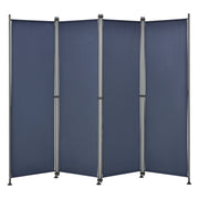 Schermo divisorio in poliestere a 4 pannelli 215 x 170 cm blu scuro 03_0006551