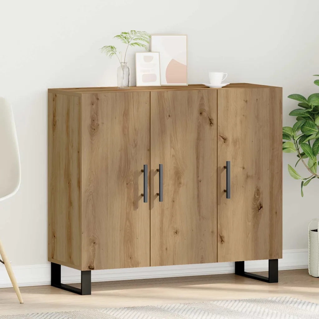 Credenza Rovere artigianale 90 x 34 x 80 cm Legno multistrato 862954
