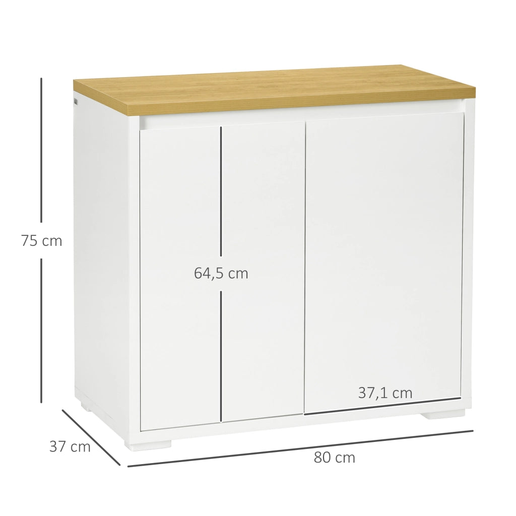 Mobile per Ingresso con Ante e Ripiano ¨C Minimal ¨C 80x37x75 Bianco