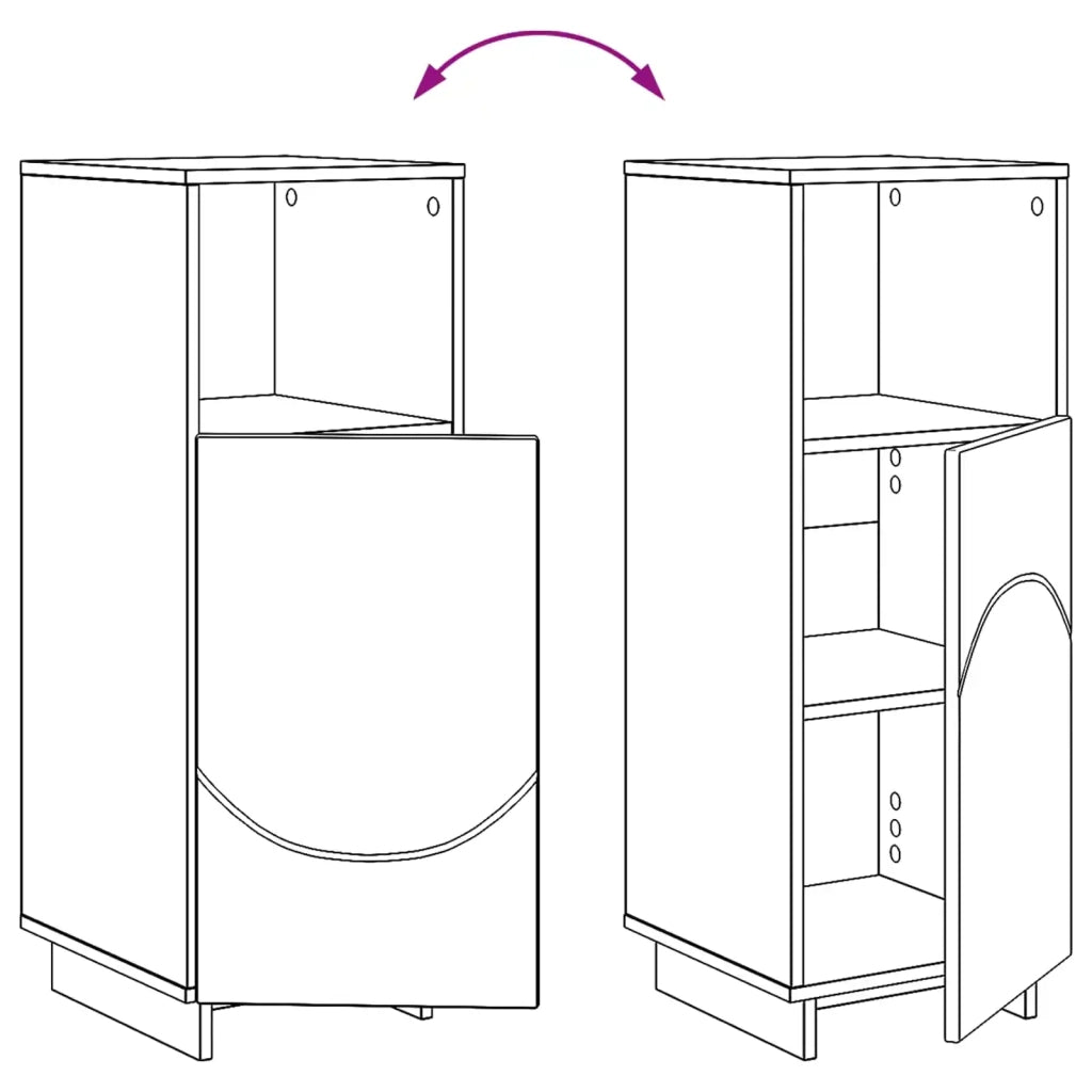 Mobile bagno Grigio Cemento 36,5 x 38 x 95 cm 8011606
