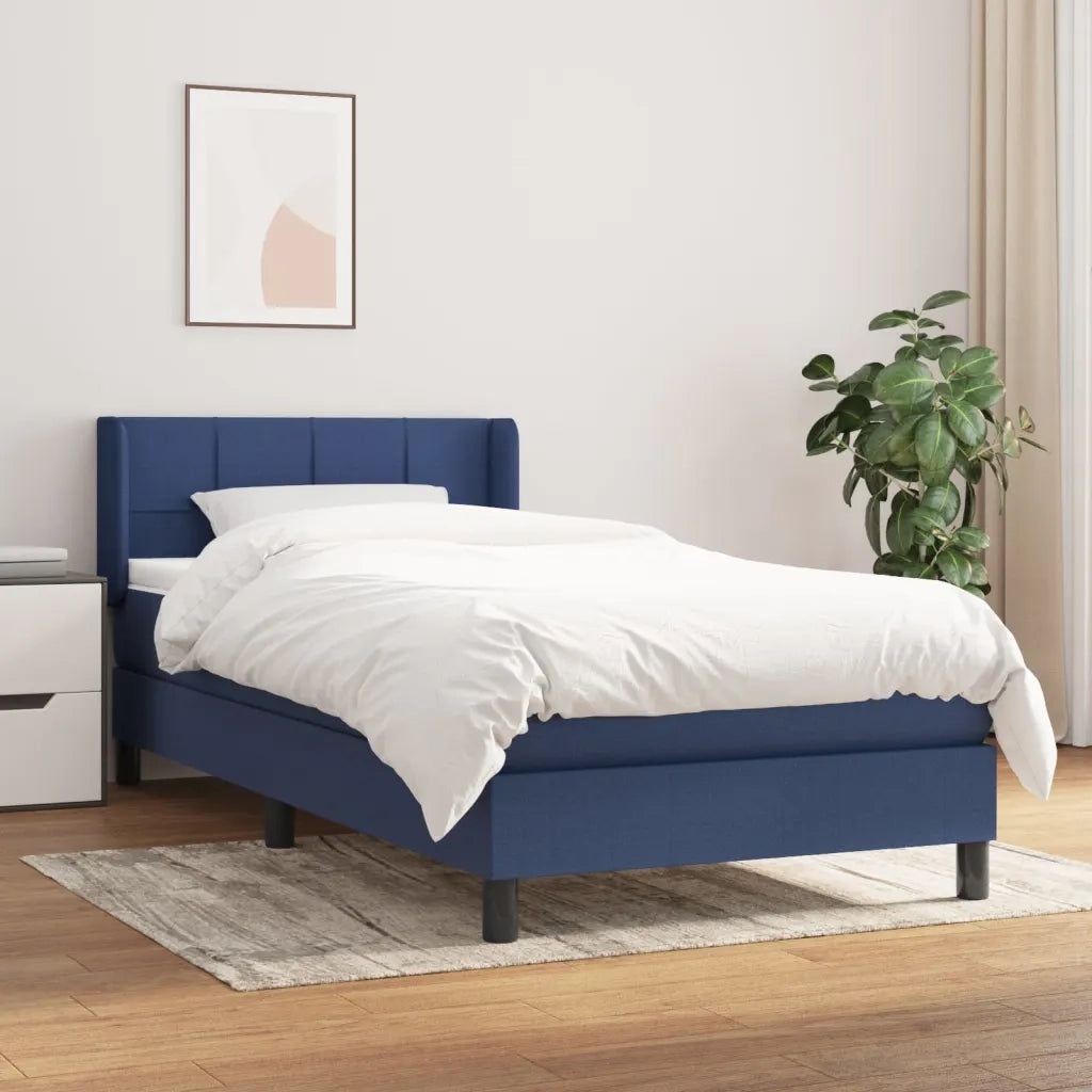 Giroletto a Molle con Materasso Blu 90x200 cm inTessuto 3129687