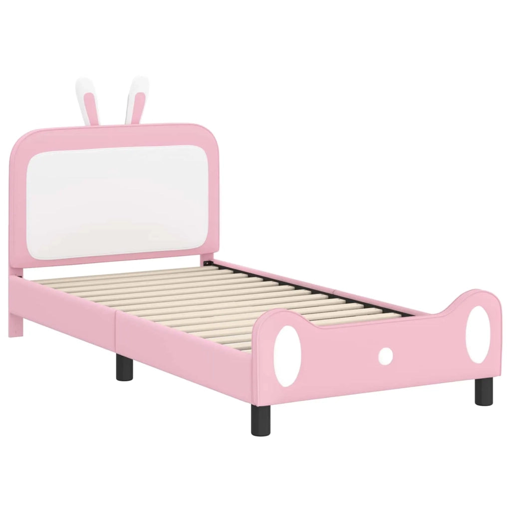 Struttura letto bambini con testata Rosa 80 x 200 cm PU