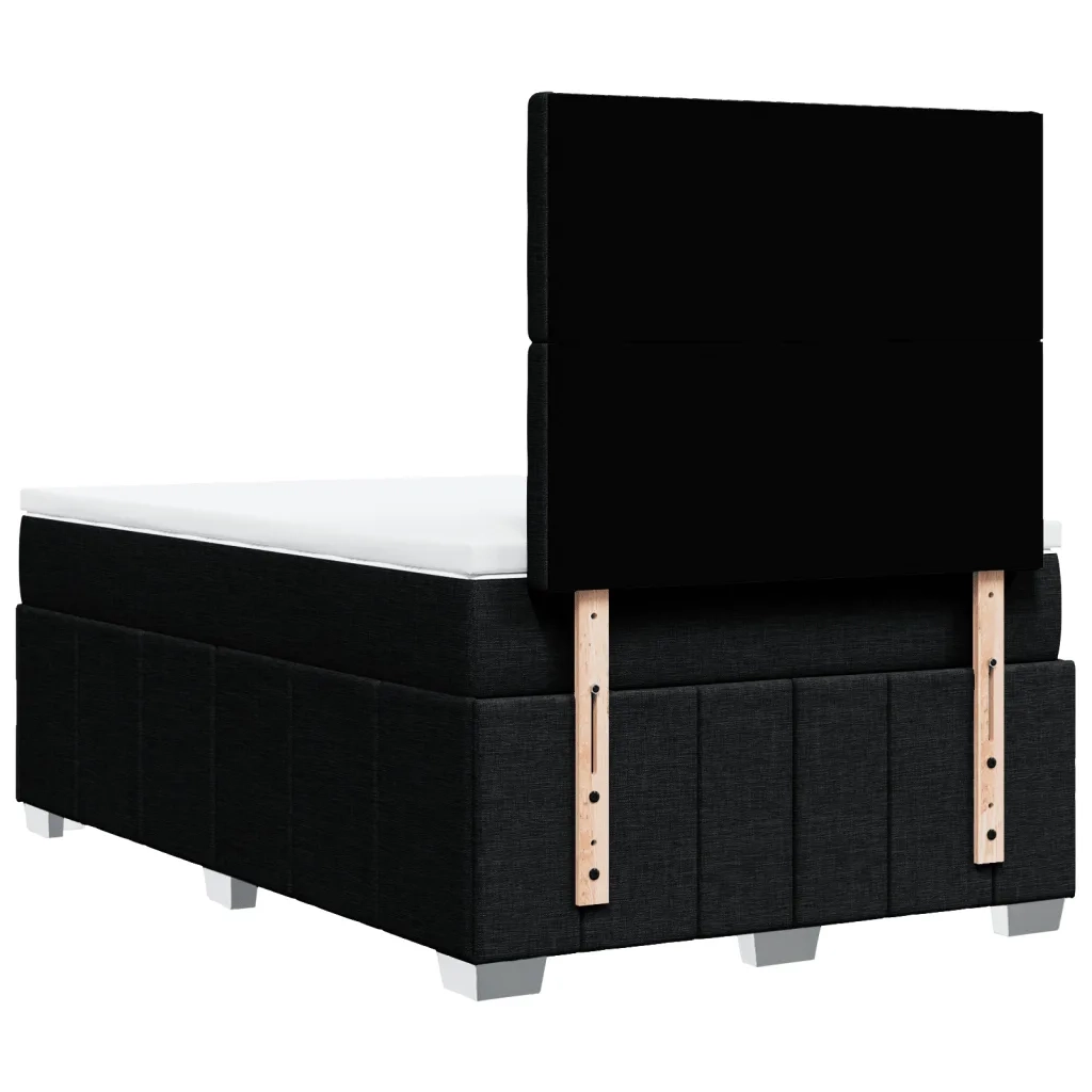 Giroletto a Molle con Materasso Nero 120x190 cm in Tessuto 3291623