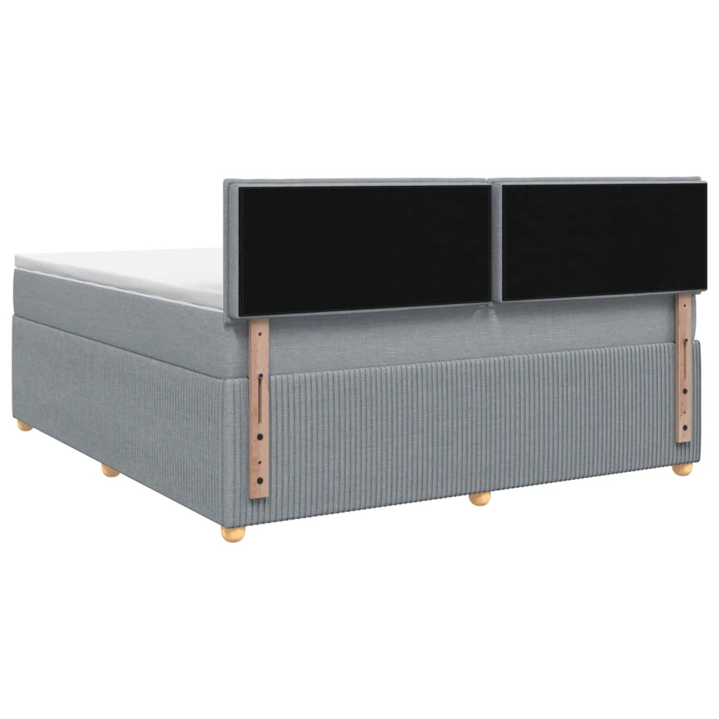 Letto box spring con materasso Grigio Chiaro 140 x 190 cm 3451454
