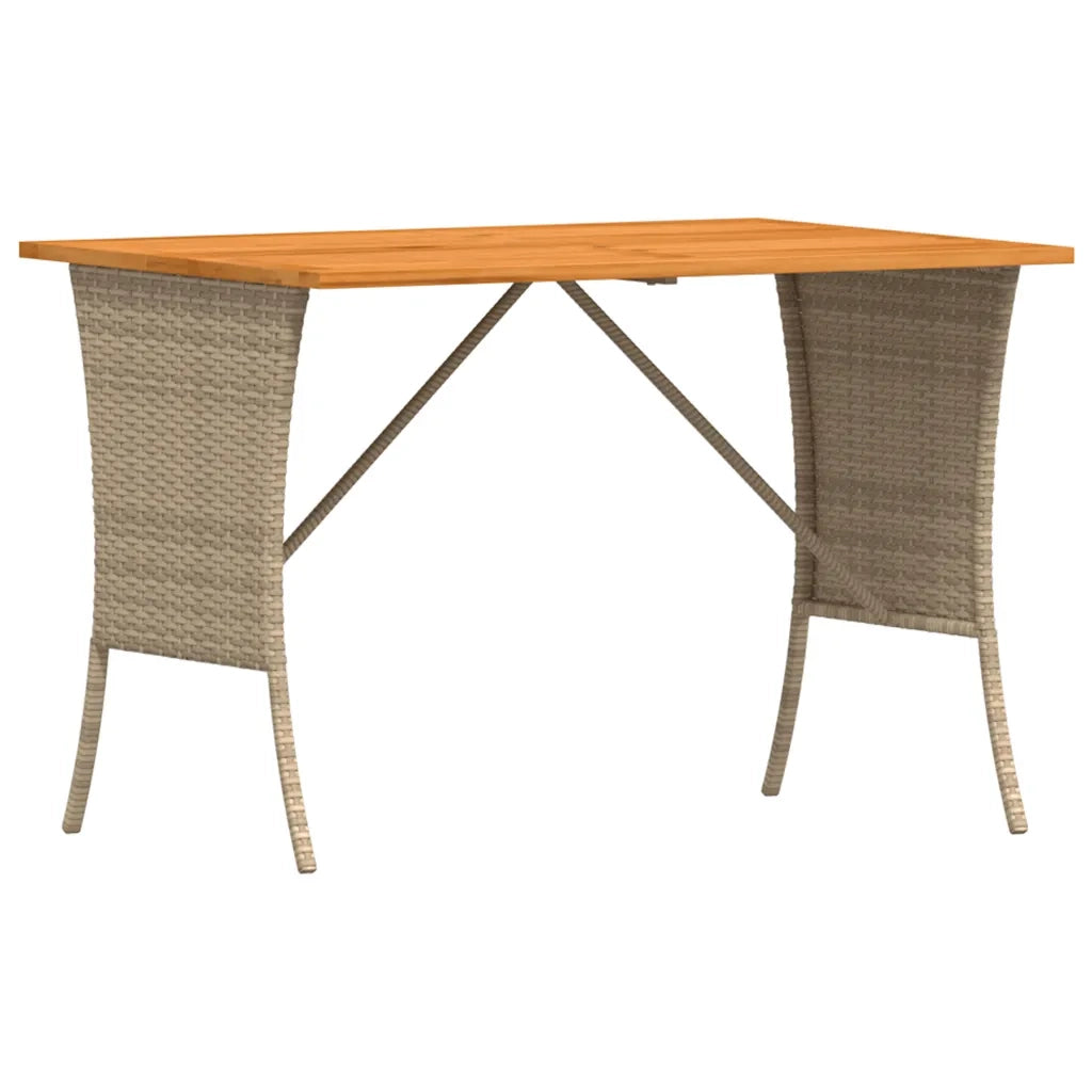 Set Divano da Giardino 5 pz con Cuscini Beige in Polyrattan