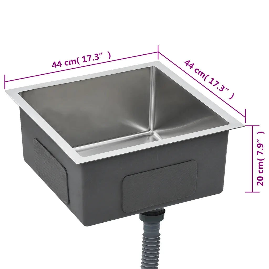 Lavello da Cucina Lavorato a Mano in Acciaio Inox CFW4889838