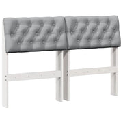 Testiera | Testata imbottita Grigio chiaro 120 cm Pino massello