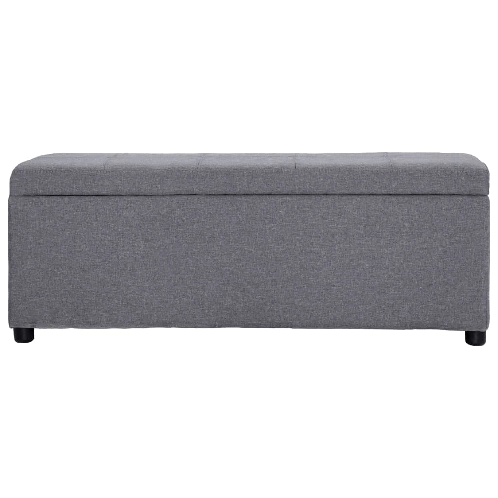 Panca con vano contenitore 116 cm poliestere grigio chiaro 02_0010878