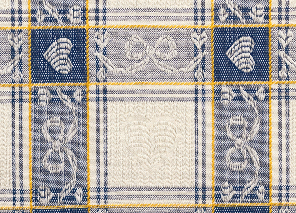 Tovaglia Salotto/Cucina Jacquard Modello Dama Made In Italy - 150x150 - Blu