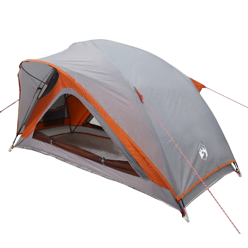 Tenda da Campeggio 1 Persona-Tenda per Escursionismo Grigio e Arancione Impermeabile