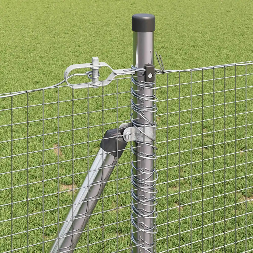 Palo della recinzione Argento 25 x 0,8 m (rete 19 x 19 mm)