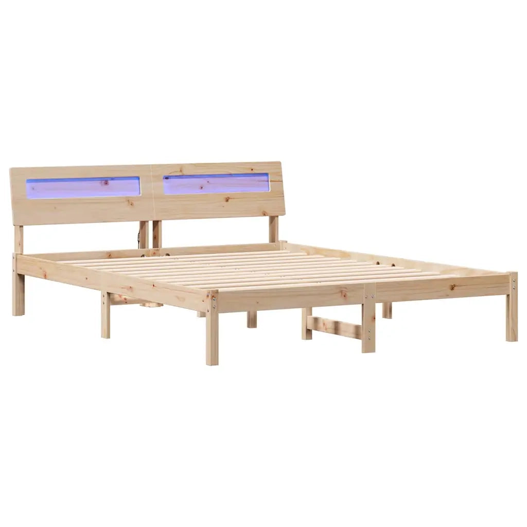 Struttura del letto Marrone 160 x 200 cm Pino massello