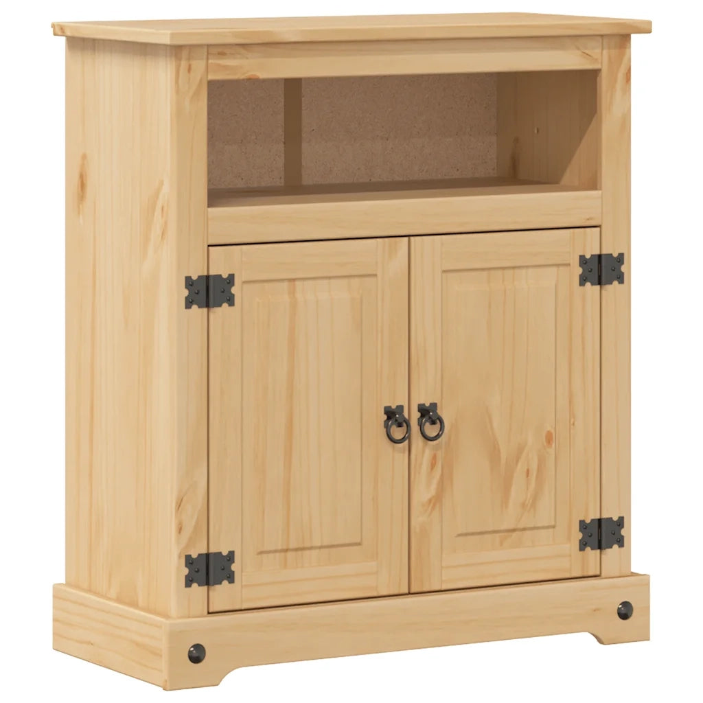 Set Mobili da Bagno 2 pz Corona in Legno Massello di Pino 3334637