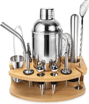 Set di Shaker per Cocktail - Completo per Bar Casalingo - 10 Parti - Acciaio Inossidabile