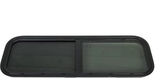 Porta scorrevole 900 x 300 mm - Angolo rotondo - Vetro resistente - Chiusura solare - Lega di alluminio leggera - Buona protezione contro insetti - Porta scorrevole