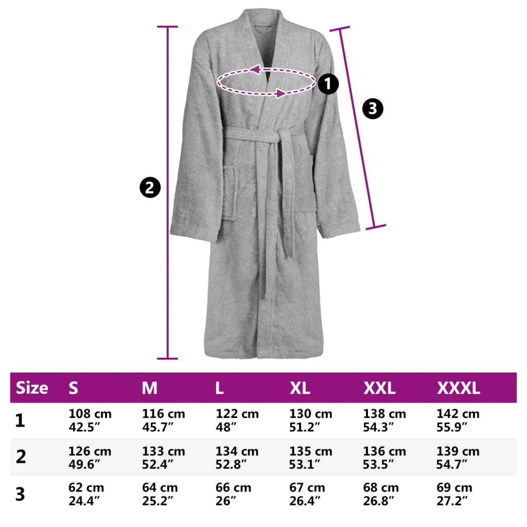 Accappatoio KINN Grigio S Cotone 4100853