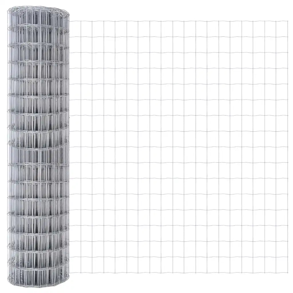 Recinzione da Giardino | Recinzione con Posto Argento 1,2 x 10 m Acciaio