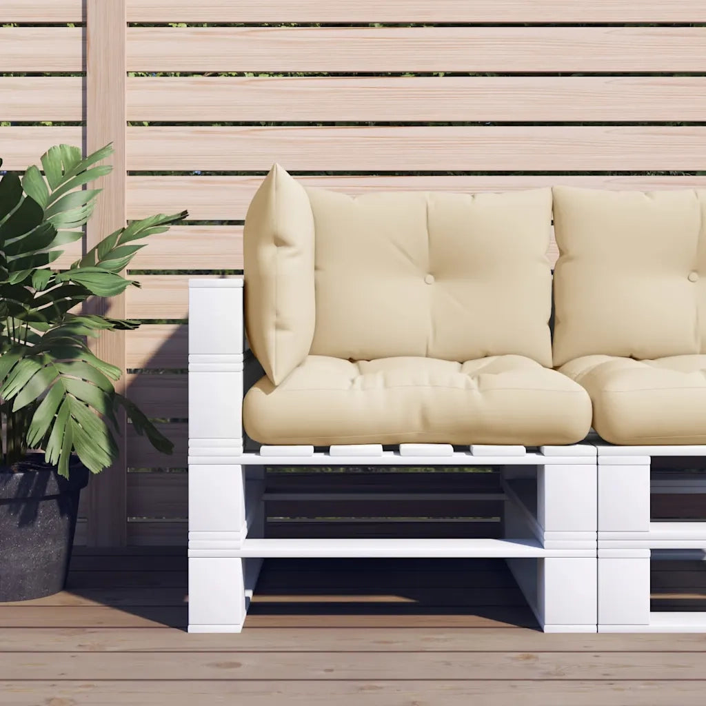 Cuscini per Pallet 3 pz Beige in Tessuto 360859
