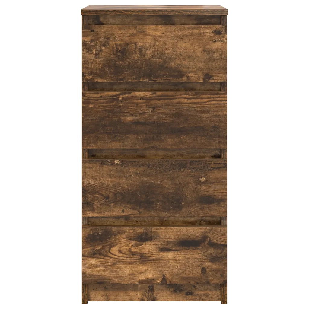 Credenza Rovere Fumo 37,5x35x76 cm in Legno Multistrato 861755