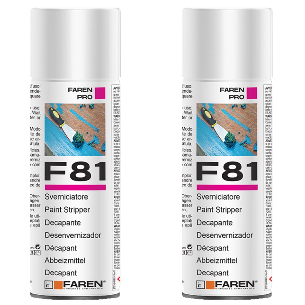 Faren f81 sverniciatore spray rapido per rimozione vernici 400 ml 2 pezzi