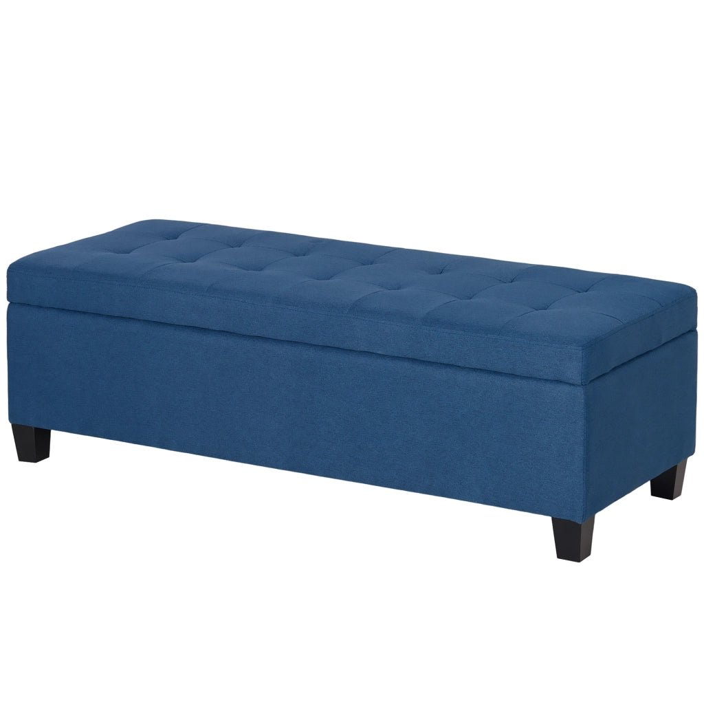 Divano con cassetti ¨C zephmum ¨C blu, 125x49x41 cm