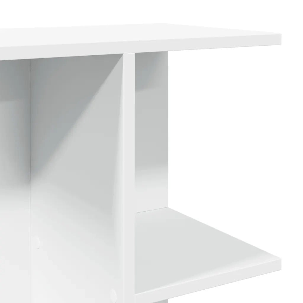 Comodino | Armadio da Notte | Mobiletto da notte Bianco 46,5x29x61 cm in Legno Multistrato