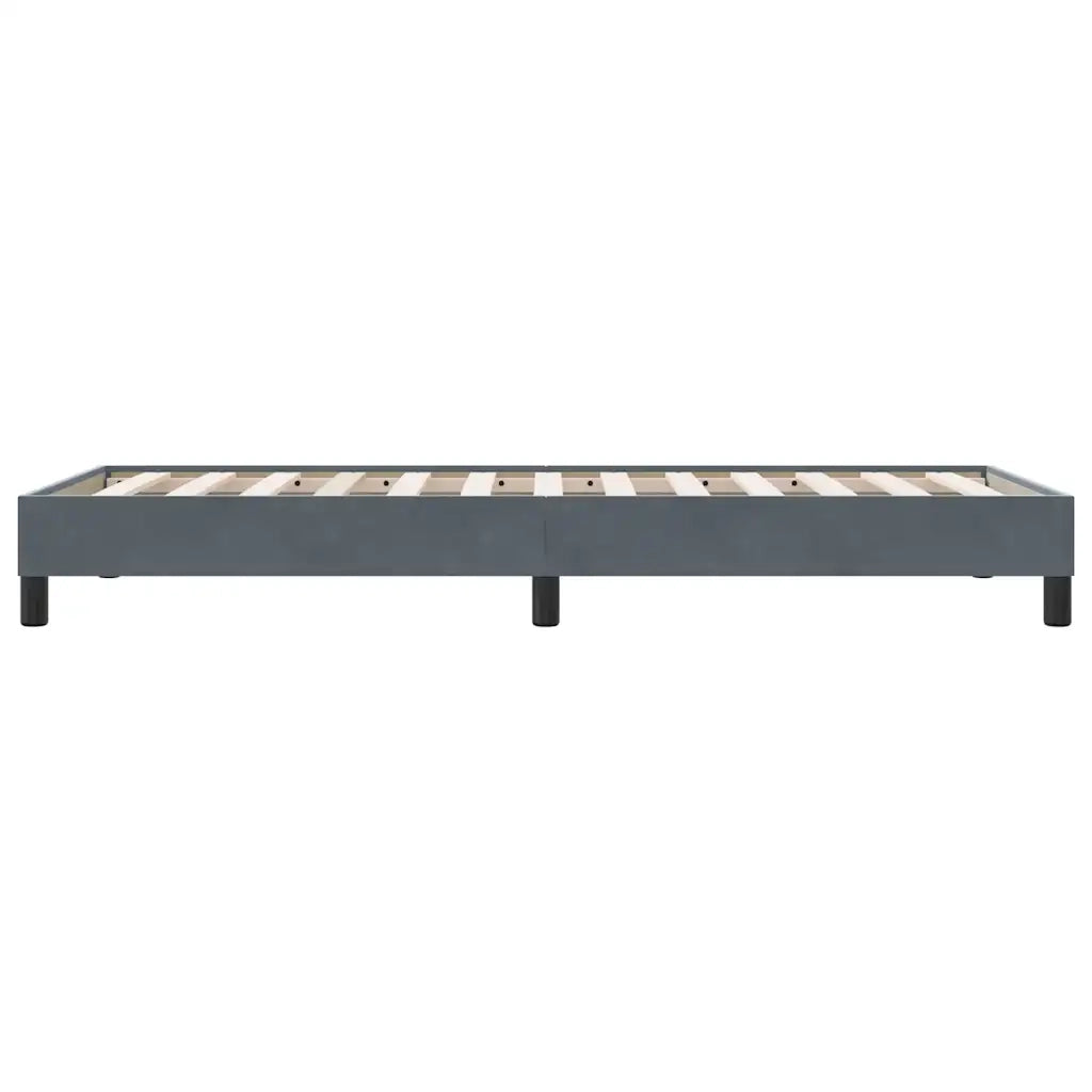 Giroletto senza Materasso-Struttura Letto Grigio Scuro 100x210 cm Velluto