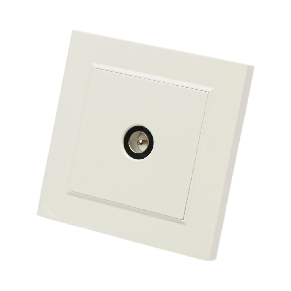 Presa TV da incasso bianca ABS 80x80mm