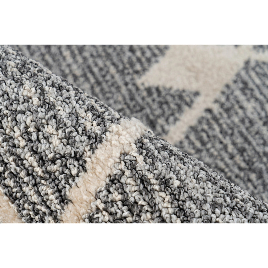 Tappeto Rhombus 300 a pelo corto grigio e beige