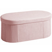 Pouf contenitore pieghevole 72L ¨C Xylo ¨C velluto rosa 76x38x35cm