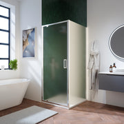 Box doccia 100x90 cm con apertura a battente vetro 6mm opaco h195 cm | Aruba