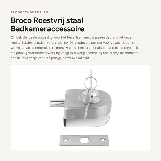 Beugello per porta bagno in acciaio inox - Beugello per porta vetrata - Resistente allo shock - Anticorrosione - Installazione facile - Progettazione elegante