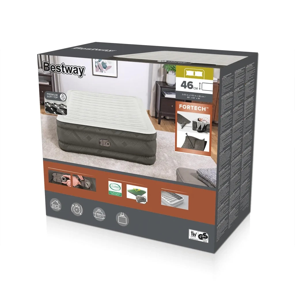Bestway Letto ad Aria Fortech con Pompa Integrata 203x152x46 cm 3202700