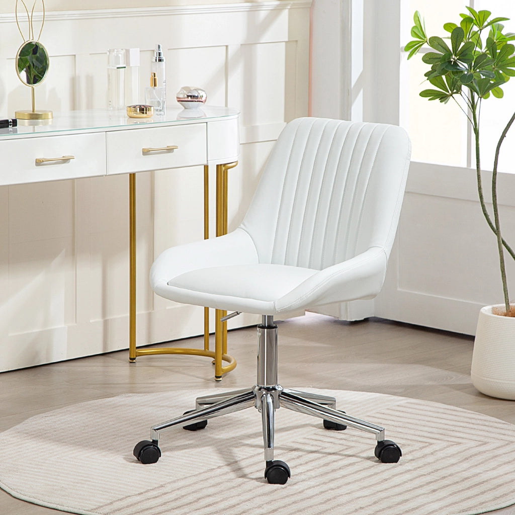Sedia da ufficio ¨C zephmum ¨C 52x58x80-90cm bianco