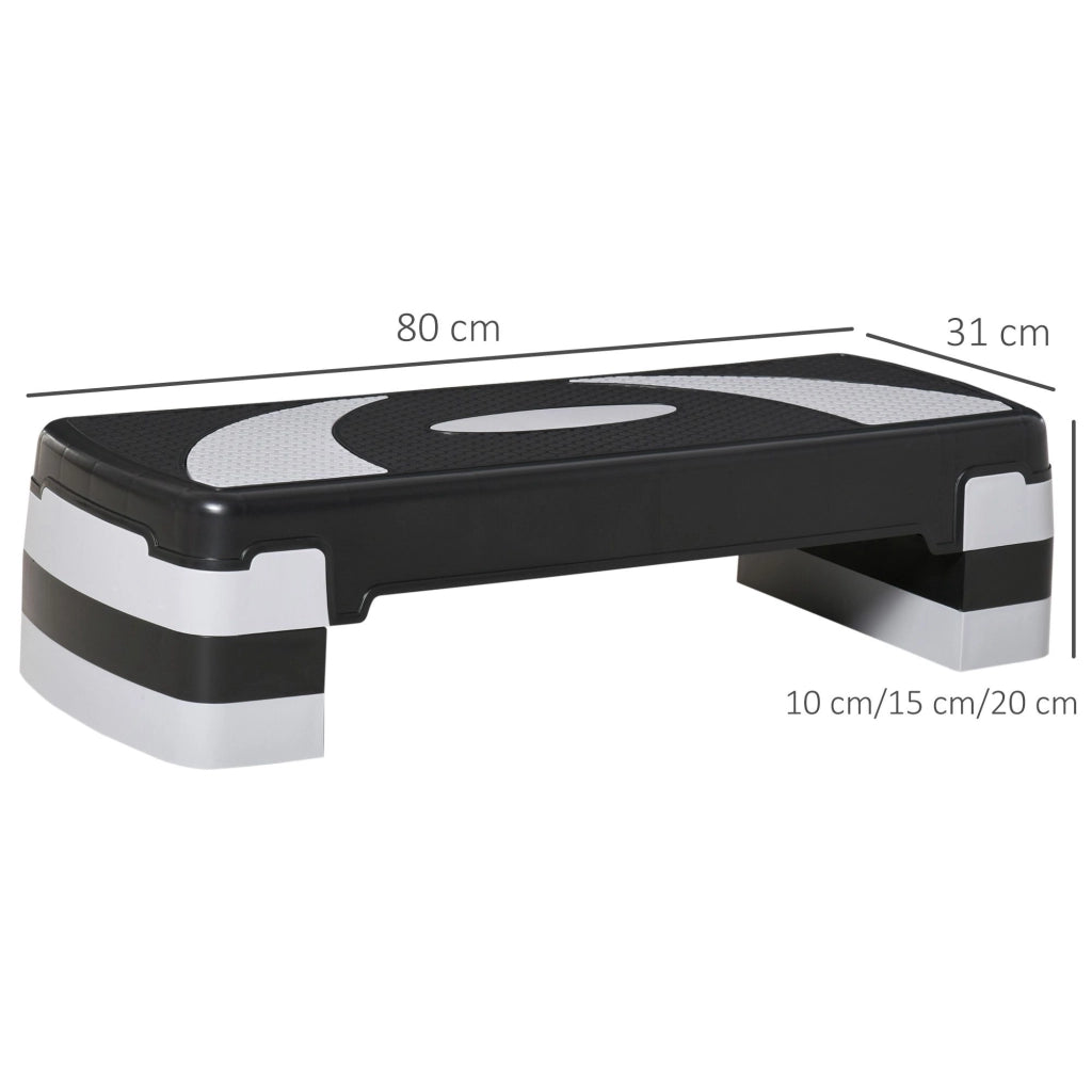 Stepper Aerobico ¨C Xylo ¨C 3 Livelli Regolabili 80x31x20 cm Nero Grigio