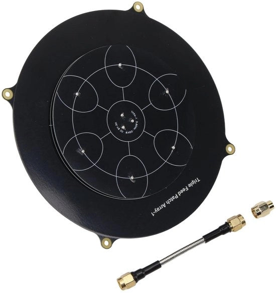 Antenna a 5,8 GHz - Triplo alimentazione/antenna a patch - SMA - Antenna circolarmente polarizzata - 7 connessioni - Alta sensibilità - Antenna a patch