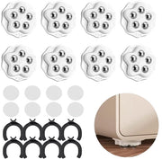 Pacco da 8 di ruote per mobili autofixanti, ruote a sfera girevoli 360° con 5 ruote, pattini per mobili con freno in gomma per mobili leggeri e elettrodomestici, senza perforazione (bianco)