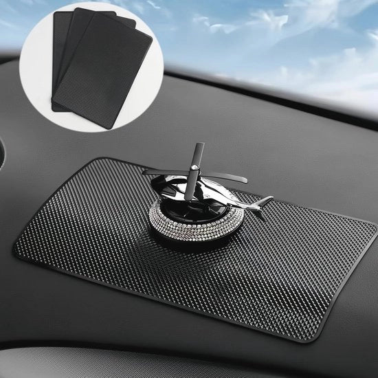 Set di 3 Mattonelle Antiscivolo per Pannello di Controllo - Lavabile e Duraturo - Organizza la Tua Auto in Modo Efficiente