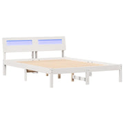 Letto matrimoniale | Letto per adulti | Struttura del letto Bianco 120 x 190 cm Pino massello