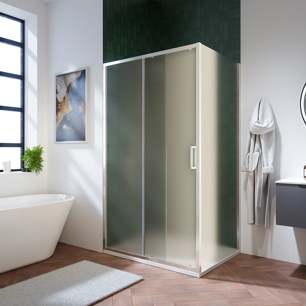 Box doccia 100x100 cm con apertura scorrevole vetro 6mm opaco h195 cm | Aruba