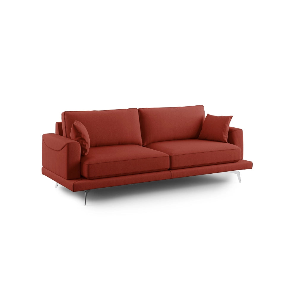 Dorian Divano moderno in tessuto morbido antimacchia T05 198 cm rosso