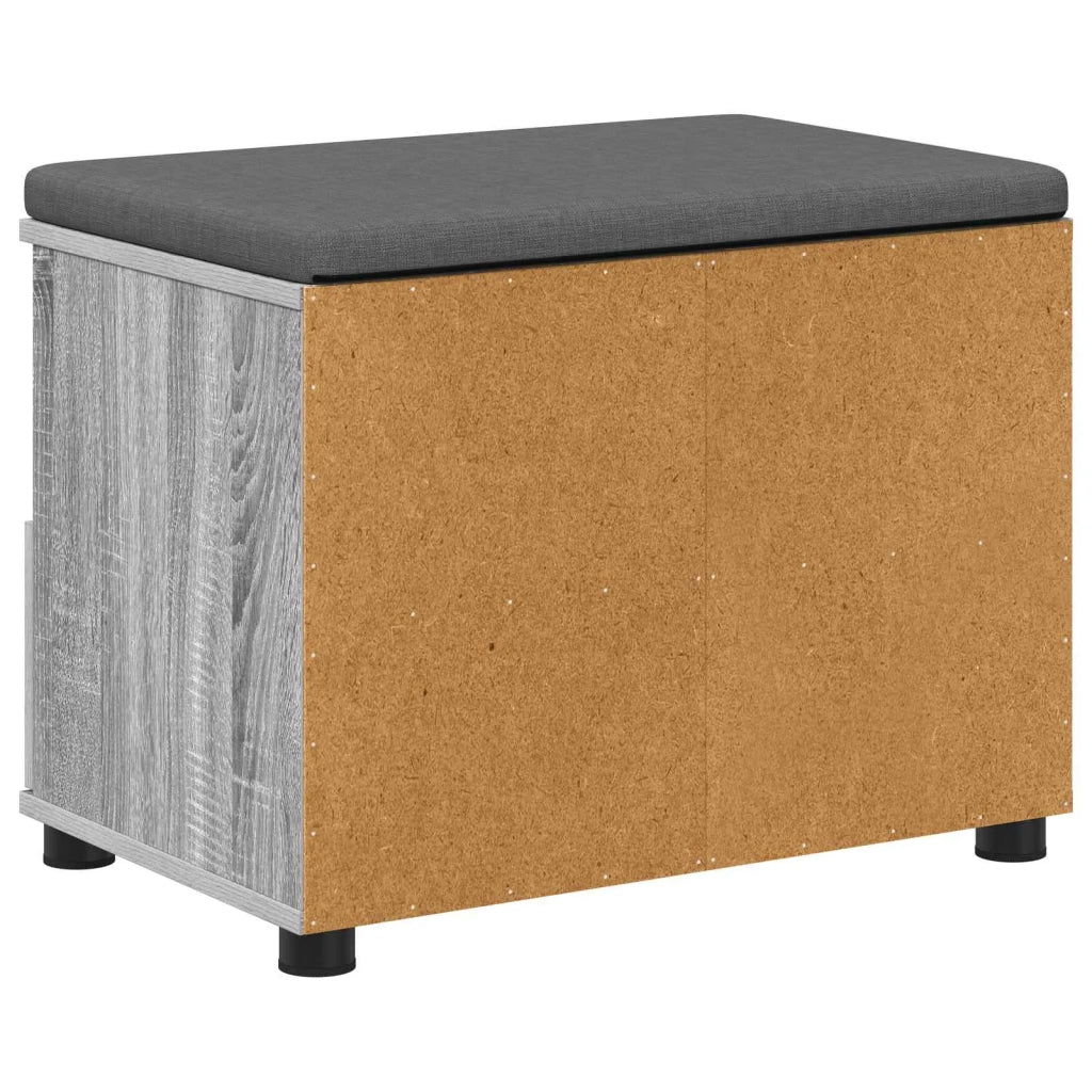 Panca per ingresso con cuscino-Sgabello-Panca da Corridoio Grigio Sonoma 60 x 38 x 46 cm 803315