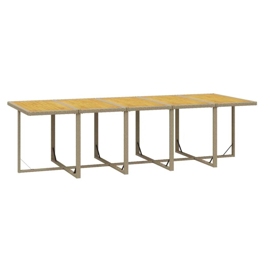 Set da Pranzo da Giardino 11 pz con Cuscini in Polyrattan Beige 3095608