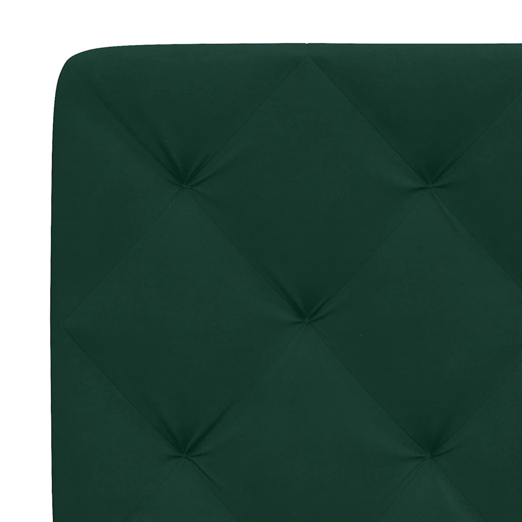 Letto con Materasso Verde Scuro 140x200 cm in Velluto