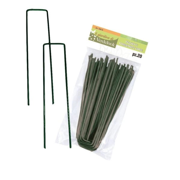 PICCHETTI FERMAPRATO VERDI CONFEZIONE DA 20 PEZZI 15X4 CM