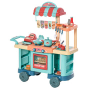 Cucina Giocattolo per Bambini ¨C Xylo ¨C Set con 50 Accessori, Caffetteria e Ristorante, 79.5x33x90.5cm