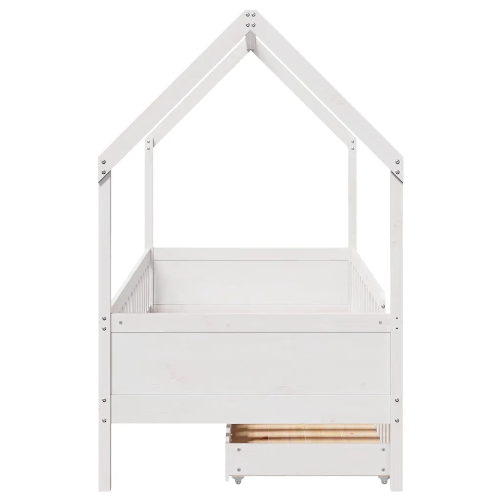 Giroletto Bambini | Letto Infantile | Lettino con Cassetti 80x200 cm Legno Massello di Pino